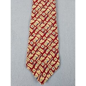J. Garcia Tie 1990's Geometric 100% Silk Made in USA‎ Vintage